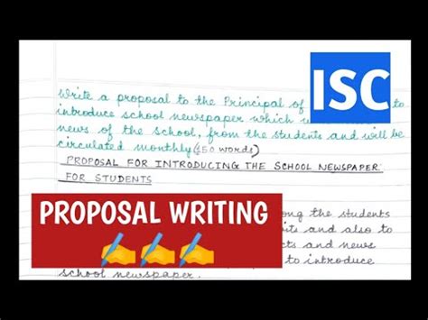 HOW TO WRITE A PROPOSAL PROPOSAL WRITING In ENGLISH ISC HOW TO