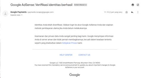 Cara Verifikasi Identitas Pembayaran Google Adsense Dengan Ktp Inwepo