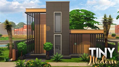 TINY MODERN HOME 2 2 Bdr 2 Bth NO CC The Sims 4 Speed Build