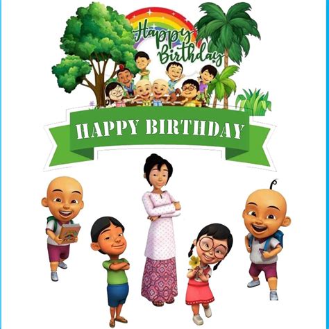 Jual Cetak Topper Cake Ulang Tahun Hiasan Kue Upin Ipin Labelle Jaya