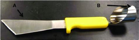 A Typical Commercial Lettuce Field Coringharvesting Knife With A The