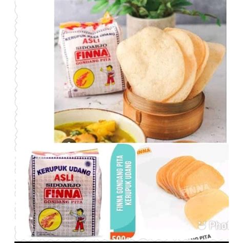 Jual FINNA KERUPUK UDANG GONANG PITA 5D00 GR Shopee Indonesia