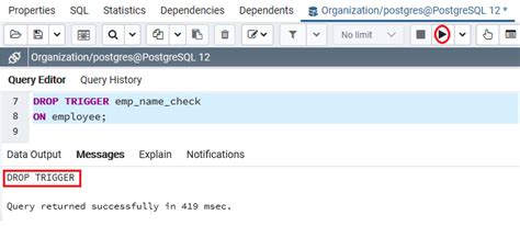 PostgreSQL DROP Trigger Javatpoint