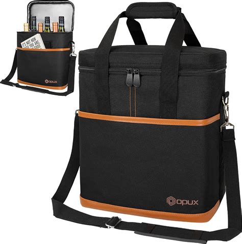 Amazon Opux 6 Bottle Carrier Tote Insulated Padded Wine Cooler