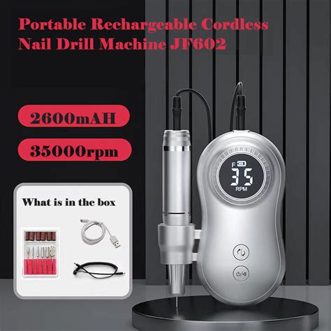 JF602 Portable Rechargeable Cordless Nail Drill Machine 35000rpm