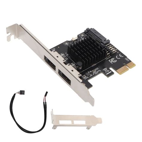 Pcie To Power Esata Expansion Card 2 Port 6 0gbps Support Hot Swap Plug