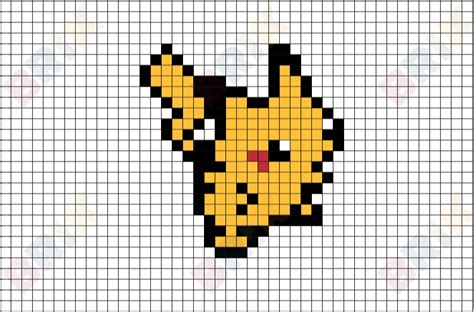 Pikachu Pixel Art Pixel Art Pokemon Easy Pixel Art Pixel Art