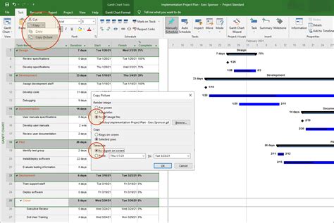 Microsoft Project Gantt Chart Ttutorial + Template + Export to PowerPoint