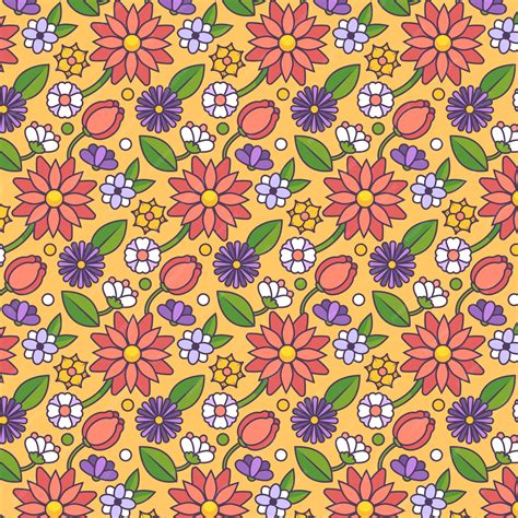 Premium Vector Hand Drawn Small Flowers Pattern