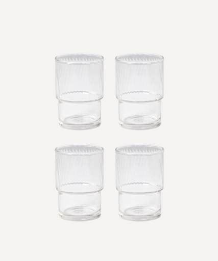 Stacking Glass Medium Set Of 4 Glassette