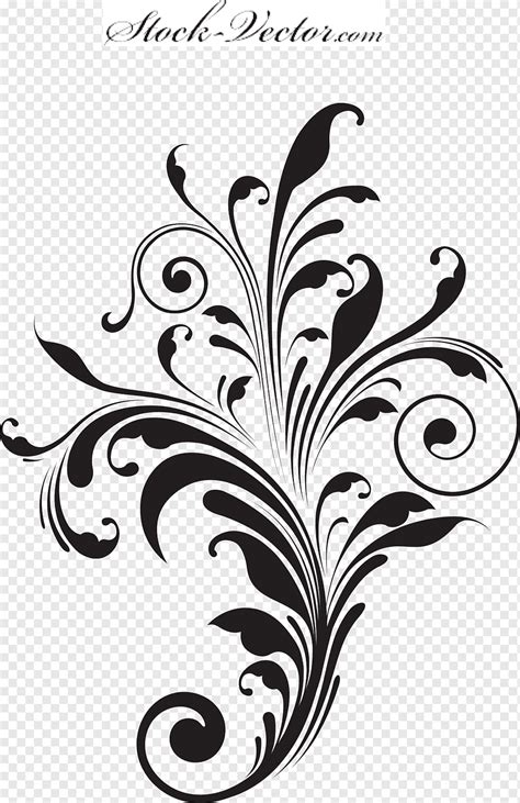 Engraved Flower Swirling Ornaments Png Pngwing