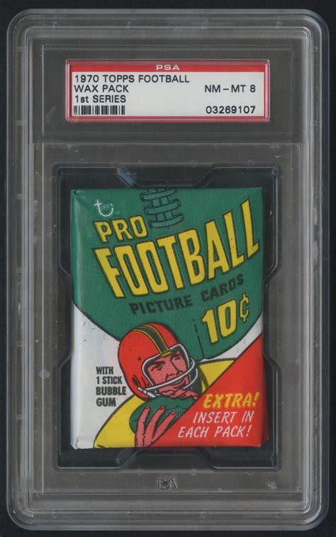 1970 Topps Football Unopened Wax Pack 1st Series PSA 8 Pristine