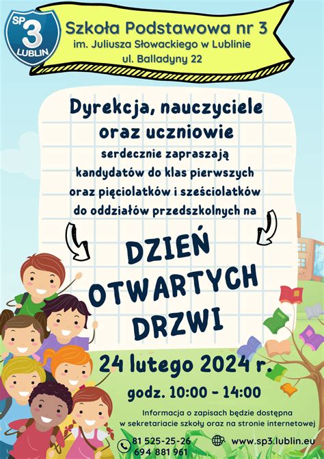 Dzie Otwartych Drzwi Szko A Podstawowa Nr W Lublinie