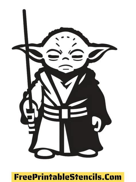 31 Free Printable Yoda Stencils And Silhouettes Free Printable Stencils