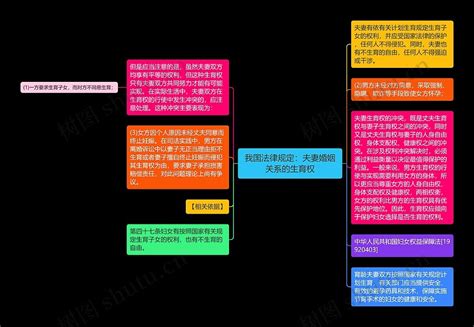 我国法律规定：夫妻婚姻关系的生育权思维导图编号p6175811 Treemind树图