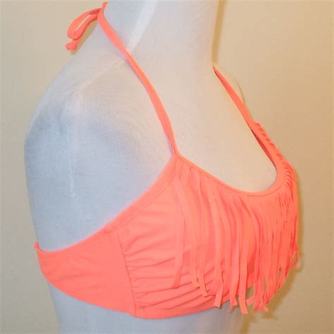 Xhilaration Swim New Neon Fringe Top Piece Bikini Poshmark
