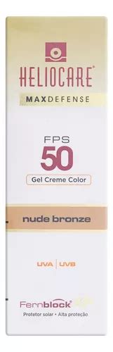 Protetor Solar Gel Creme Color Fps 50 Nude Bronze Heliocare Max Defense