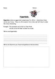 Hyperbole ESL Worksheet By JONAC