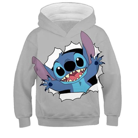 2022 Boys Cool Stitch Pattern Stitch Hoodie Fall Teen Kids Stitch