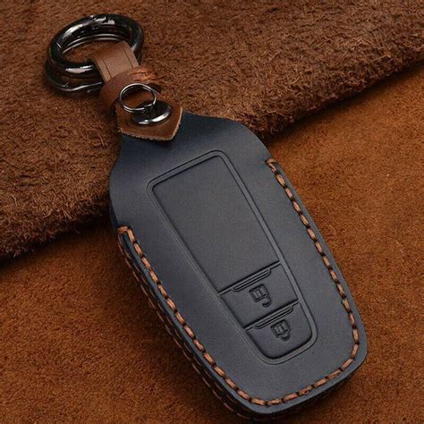 For Toyota Camry CHR RAV4 Leather Car Smart Key Fob Case Cover Holder