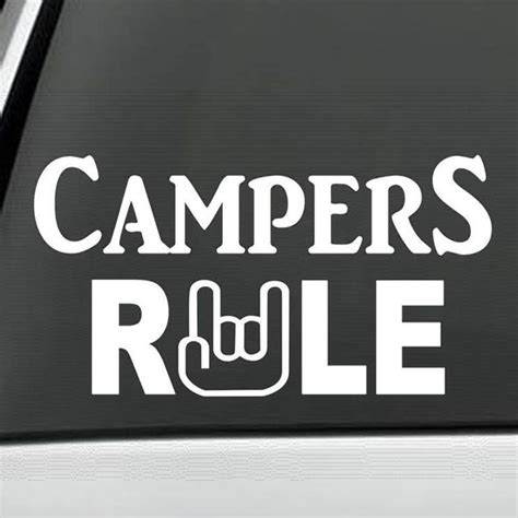 Camping Rules Decal Etsy