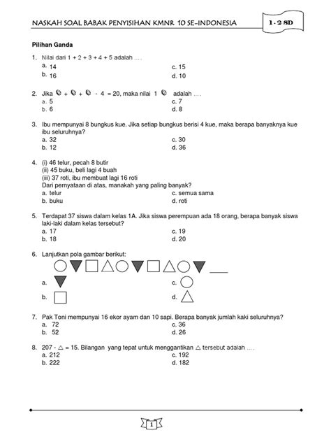 Olimpiade Matematika Sd Homecare24