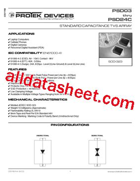 PSD24 데이터시트 PDF Protek Devices