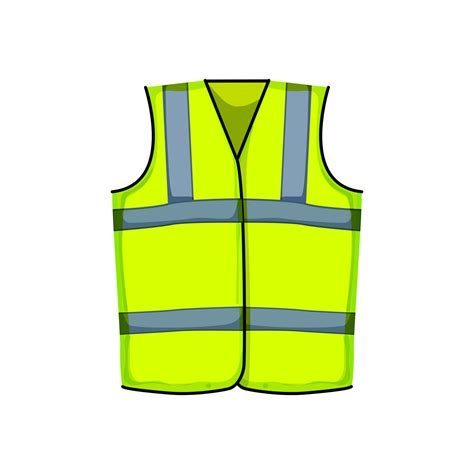 illustration vectorielle de dessin animé de gilet de sécurité uniforme