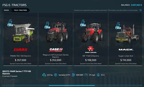 Electric Tractor Pack V10 Fs22 Mod