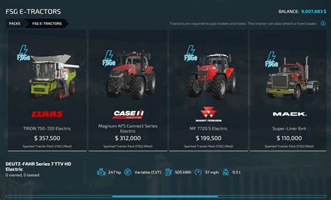 Electric Tractor Pack V Fs Mod