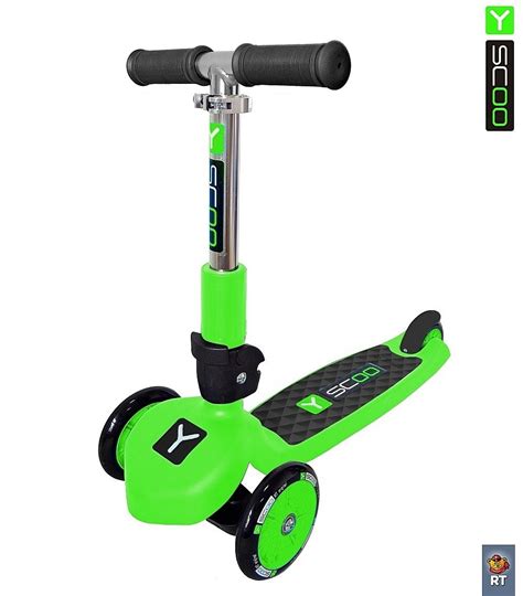 Трехколесный самокат Y-SCOO RT TRIO 120 NEON green в Минске - Трехколесный