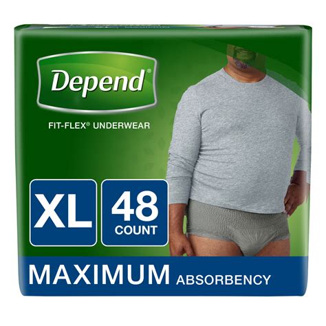 Fit Flex Incontinence Underwear For Men Maximum Absorbency Xl Gray