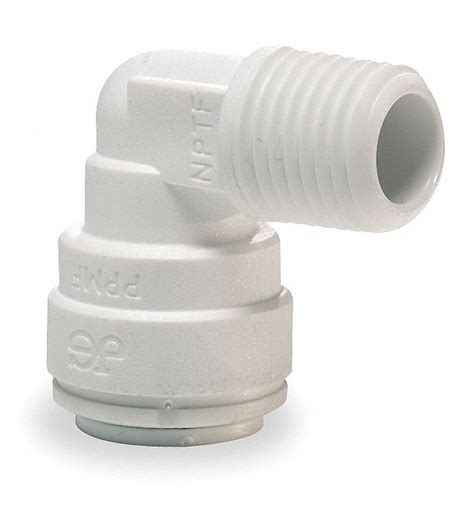 JOHN GUEST Acetal Copolymer Fixed Elbow 90 Degrees 3 8 In Tube Size