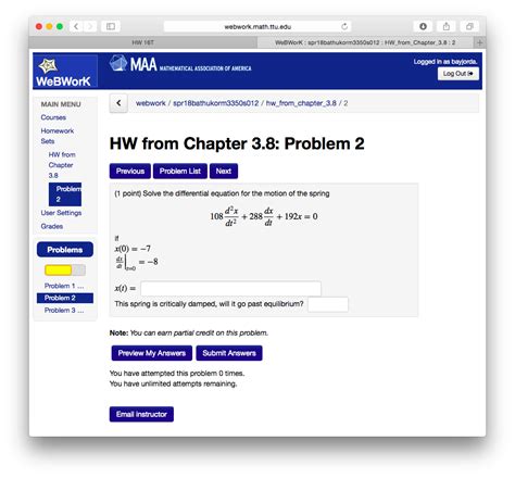 Solved Webwork Math Ttu Edu HW 16T WeBWork Chegg