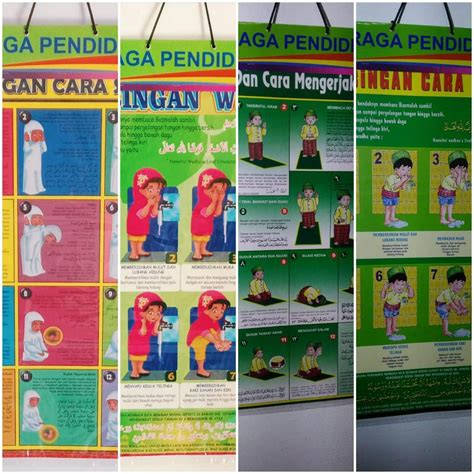 Jual Poster Edukasi Anak Cara Wudhu Dan Shalat Shopee Indonesia