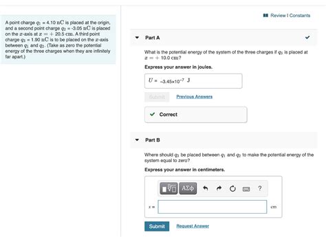 Solved Review Constants A Point Charge Qı 410 Nc Is