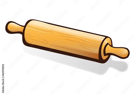 Rolling Pin vector Stock Vector | Adobe Stock