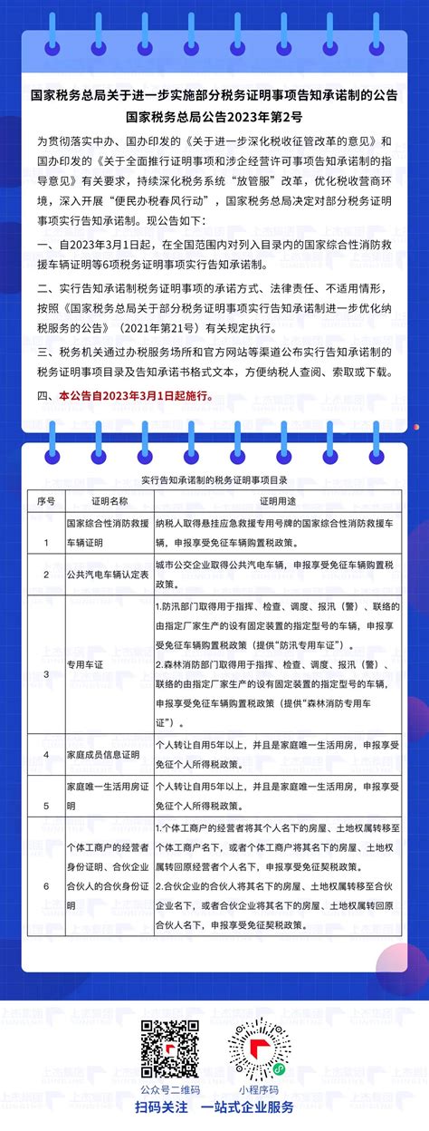 3月1日起实施新政：国家税务总局公告2023年第2号 杭州上杰财务咨询有限公司