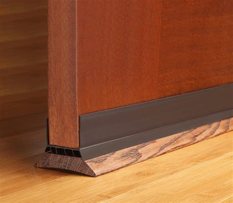 M D Building Products 36 Inch Vinyl U Shape Cinch Slide On Under Door Seals White And Brown On