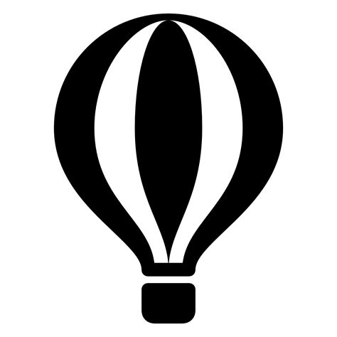 Hot Air Balloon Silhouette Vector At Vectorified Collection Of