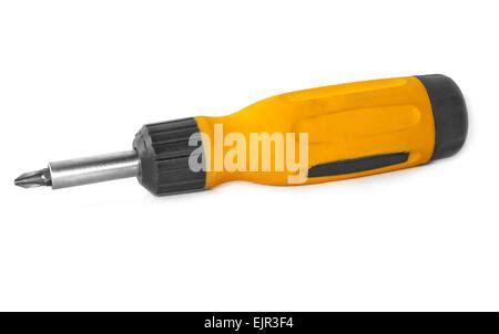 Yellow Screwdriver Isolated On White Background Stock Photo Alamy