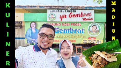 Kuliner Madiun Nasi Pecel Yu Gembrot Youtube