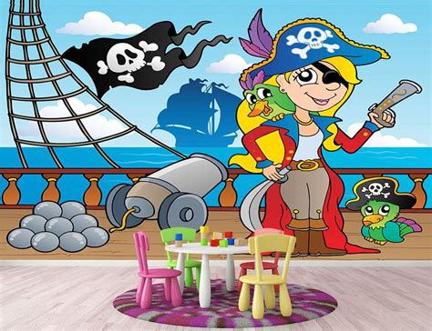 Pirate Ship Deck Theme 9 Wall Mural Wallpaper Canvas Art Rocks