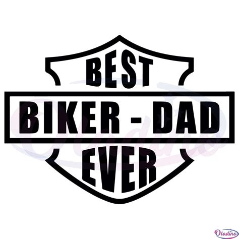 Harley Davidson Best Biker Dad Ever Svg Digital File Fathers Day Svg