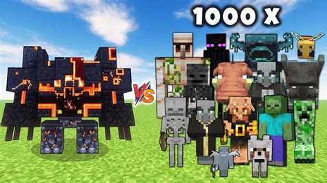 NETHERITE MONSTROSITY Vs 1000 Of All Minecraft Mobs Netherite