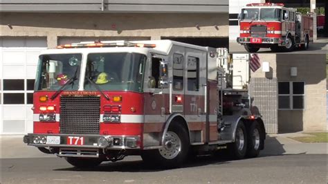 OCFA Engine 71 Reserve Truck 71 Responding YouTube