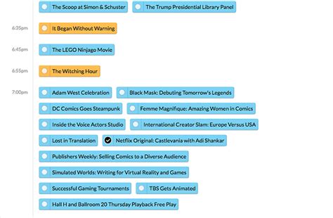 SDCC's Thursday Schedule Is Up