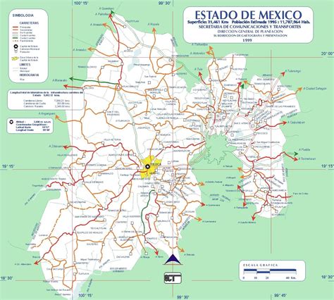 Mapa De Carreteras Del Estado De M Xico Tama O Completo Gifex