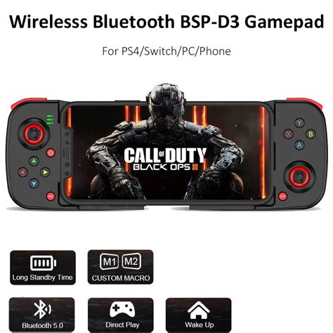 Controlador Sem Fio Bluetooth Para Celular Gamepad Para Ps Mando