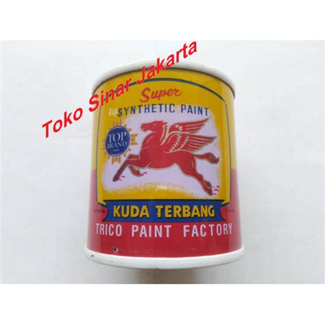 Jual Cat Minyak Kayu Besi Paint Cap Kuda Terbang 0 1 Liter PUTIH WHITE